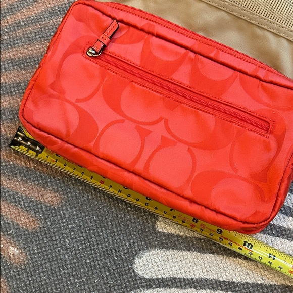 COACH ORANGE HANGING TOILETRY/COSMETICS BAG - Picture 10 of 13